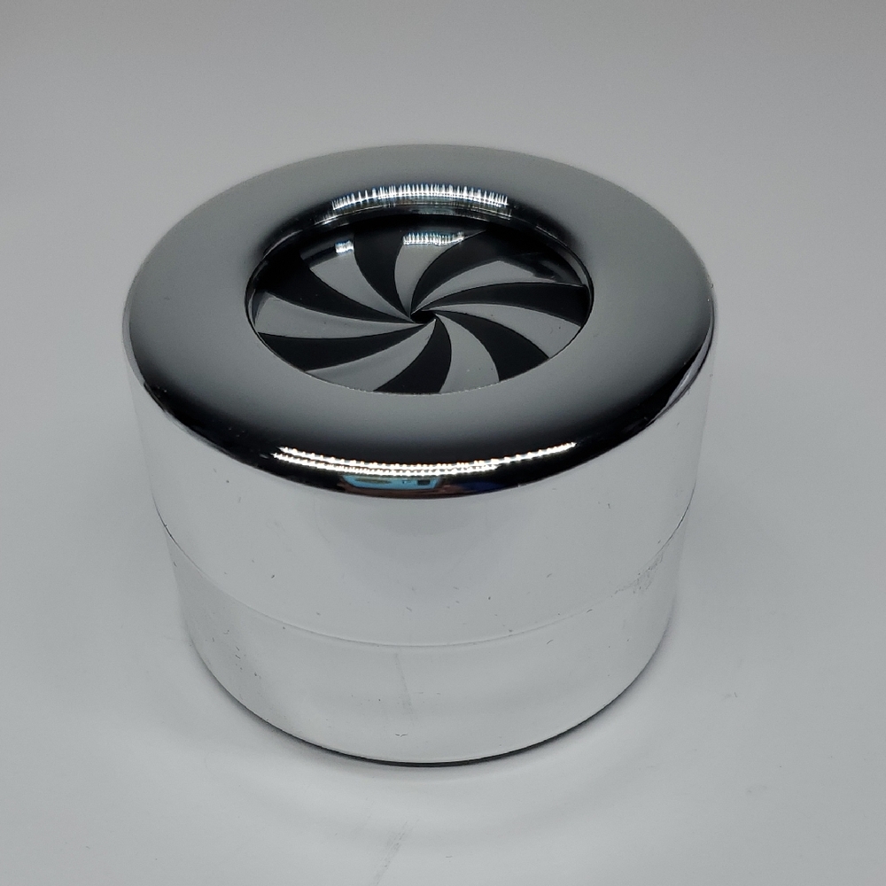 Silver Jade Sponge Black Flannelette Rotating Lifting Jewelry Box NWT